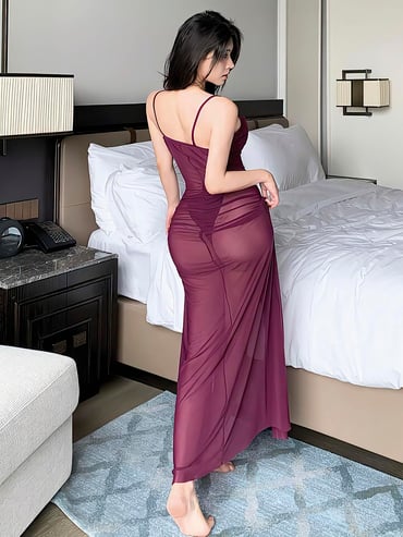 Premium Purple Slit Lingerie