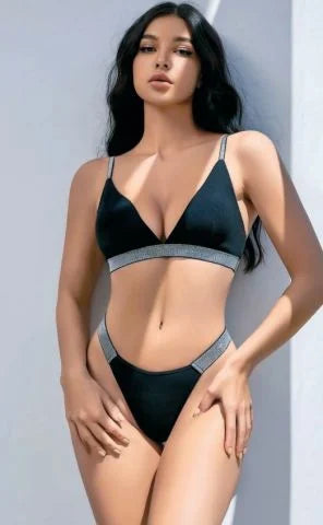 Premium Black Elasticated Set